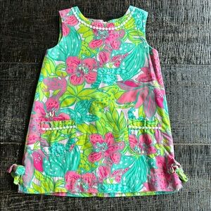 Lilly Pulitzer Pink Tag Floral Shift Dress 3T